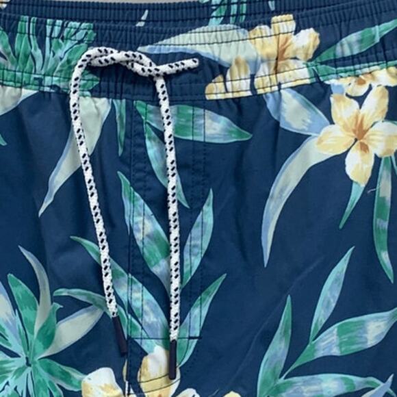 New American Eagle Mens Large Drawstring Waist Floral Lined Swim Shorts - Picture 2 of 5